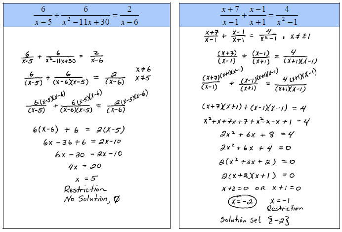 Solving Rational Fractional Equations Calculator Tessshebaylo